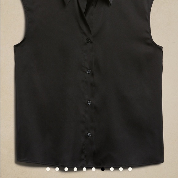 NWOT Banana Republic satin collared blouse- extra small - Picture 7 of 8